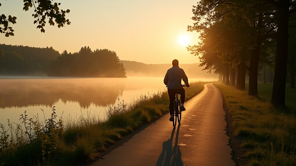 Rahulik kergliiklusrada järvemaisja ümbritseva loodusega